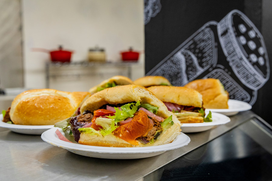 Closeup image of a sandwich