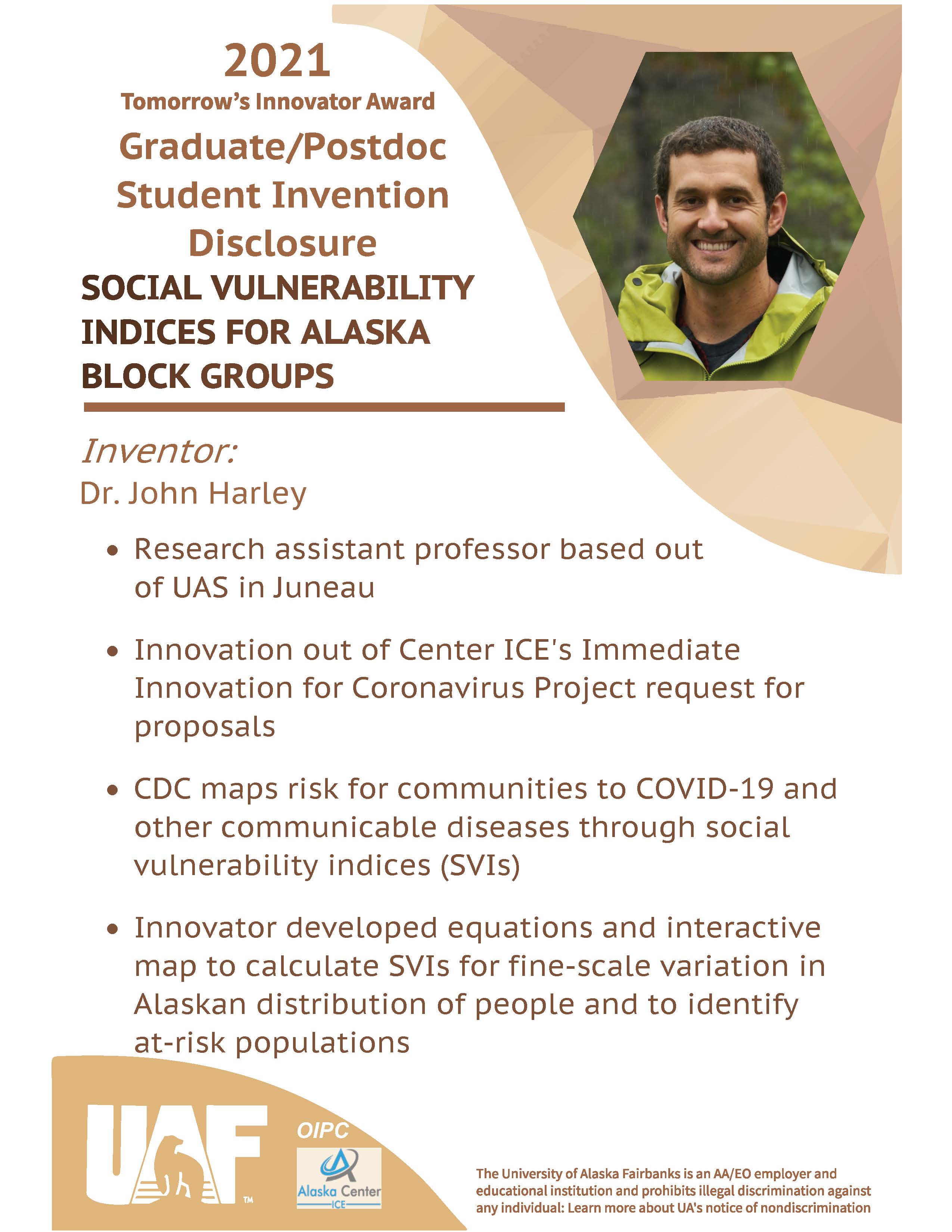 2020-2021 Tomorrows Innovator Award - Best Student and Post-doc